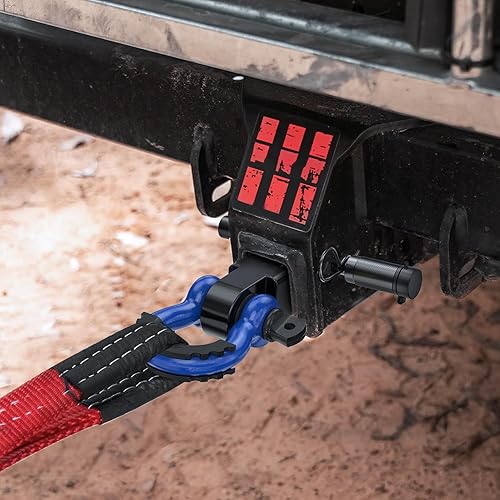 Miniatura 176 de Nilight Receptor de enganche de grillete de 2 pulgadas, 45000 libras, resistencia a la rotura, grillete de anillo en D de 3/4 pulgadas con pasador