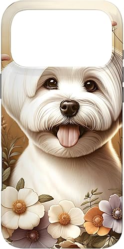 Vista 22 de Maltese Dog Summer Wildflowers Artwork Case for iPhone 17