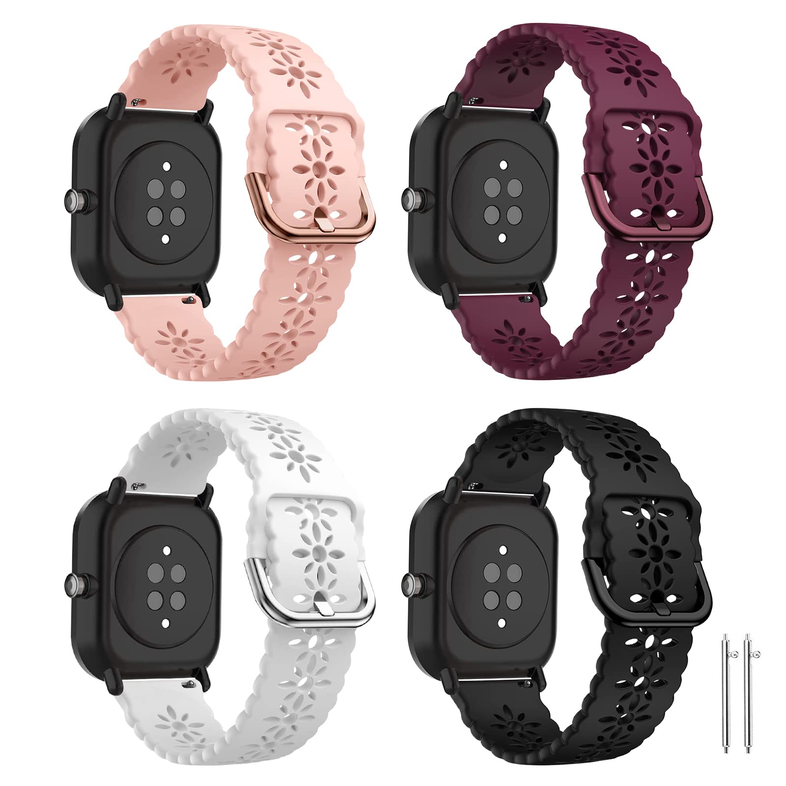 Amzpas Silikon-Armband 20 Mm Für Amazfit GTS 2/3/4 Mini, GTS Serie, Bip 3/U – Ersatzarmband In Olivgrün