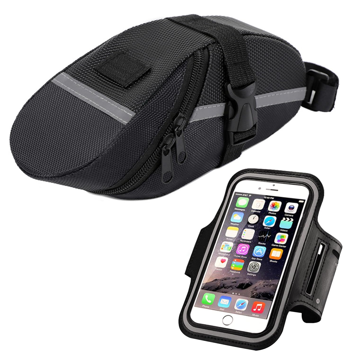 1 Borsa Per Bicicletta, 1 Borsa Per Telefono Sportivo, Borsa Da Sella Per Bicicletta, Custodia Per Bicicletta, Accessori Per Bicicletta