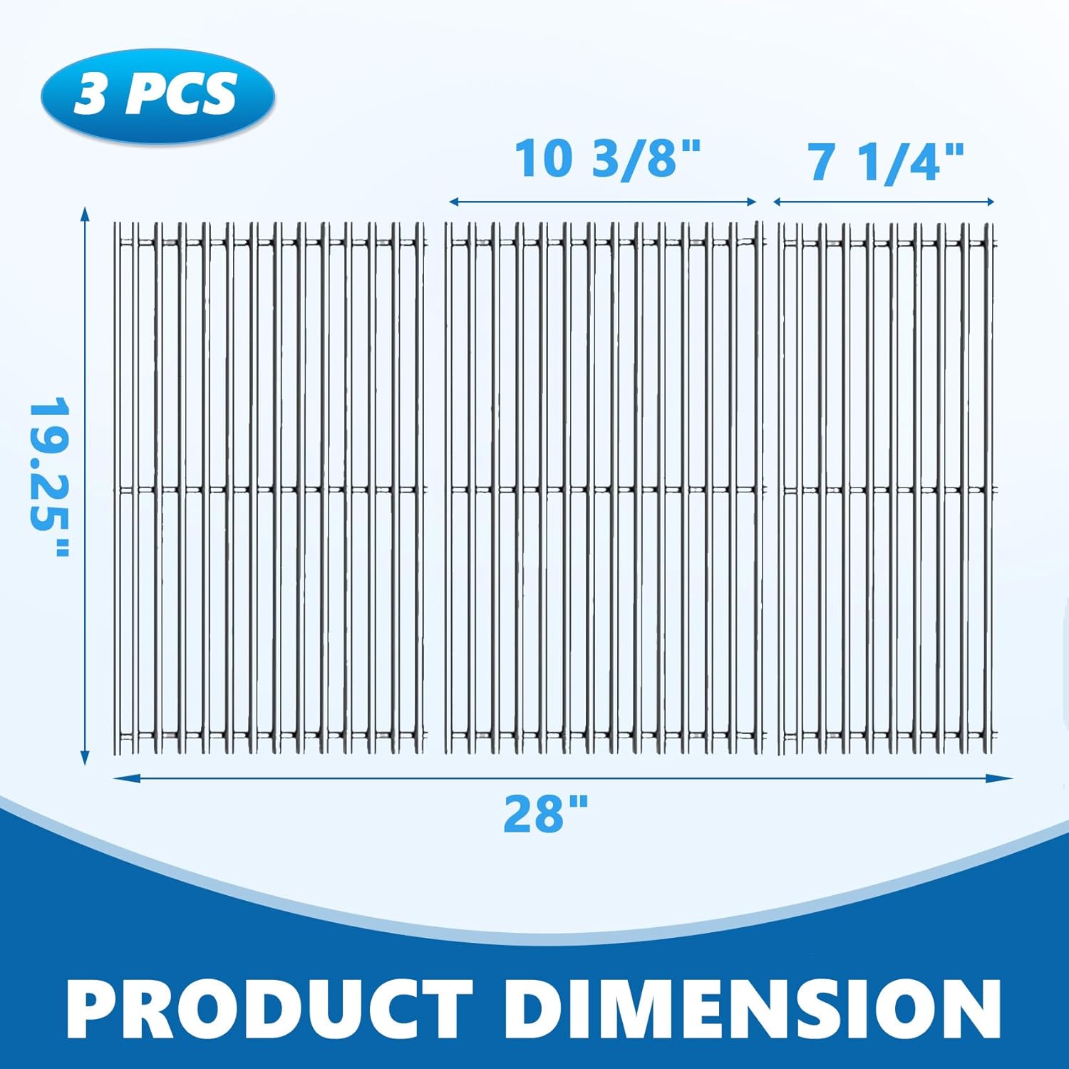 SafBbcue Grill Grates for Pit Boss 820 850 Pellet Grill Grates, Pit Boss 820 PB820D PB820XL PB820PS1 Parts, Pit Boss Navigator 850, Pit Boss Pro Series 850 Wood Pellet Grills Grates PB850PS2 PB850XL