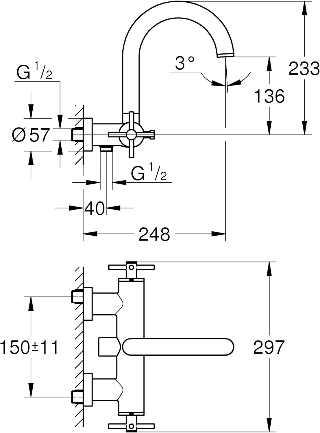 Frее Shірріng 🛒 Grohe Atrio 25010003 | Bath Tap Fitting DN 15 Chrome Nеw Prоduсt Grohe Atrio 25010003 | Bath Tap Fitting DN 15 Chrome