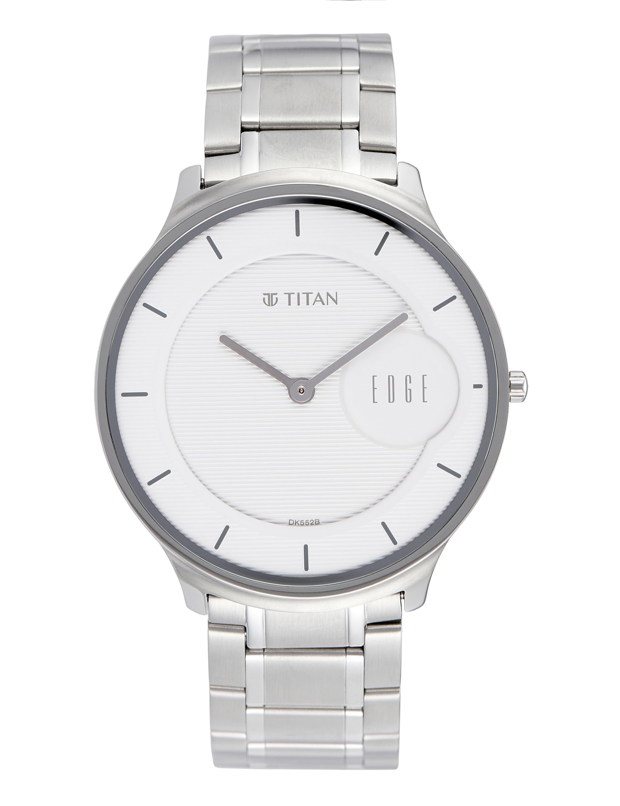 Titan Men Stainless Steel Analog Gray Dial Casual Watch, Band Color-Si