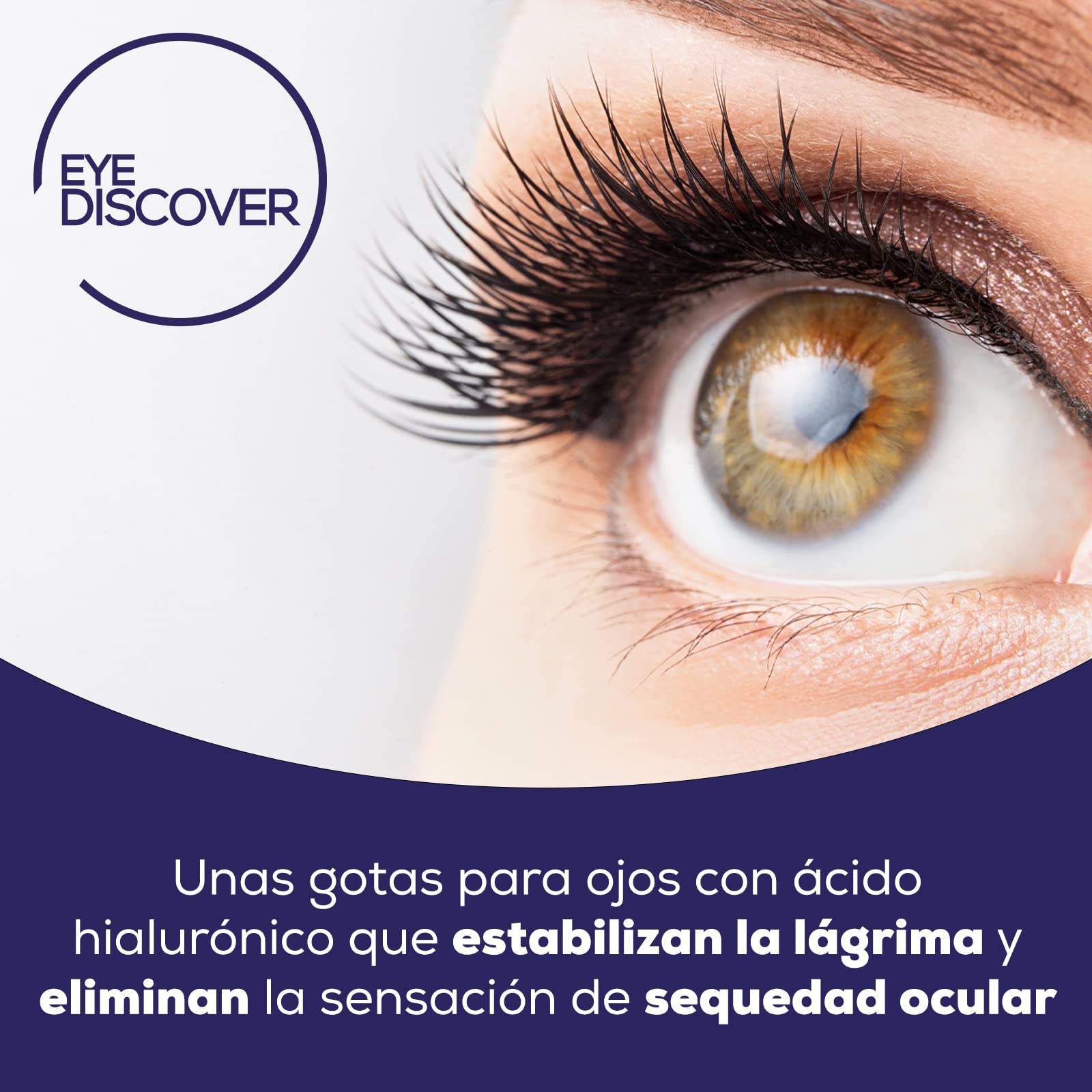 EYE DISCOVER, Gotas Ojos Secos Monodosis con Doble Humectación, Lágrimas Artificiales con Ácido Hialurónico e Hidroxietilcelulosa, Hidratantes, sin Conservantes, 20 Viales Monodosis de 0,35 ml - 3