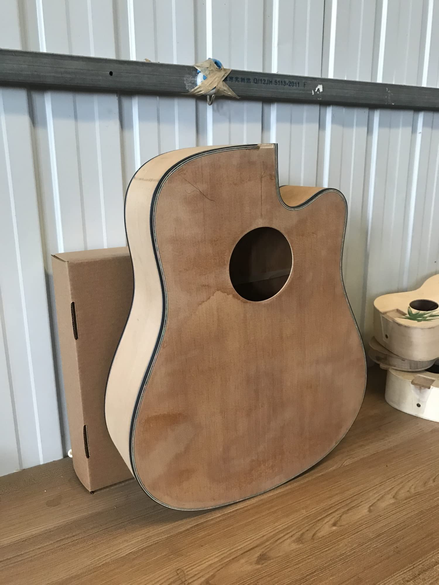 FLFL DIY Bausatz Gitarre Massivholz D Form Akustikgitarre Handmade Guitarra Anpassen 41 Zoll Fichte Furniergitarre Unvollendeter Gitarrenbausat
