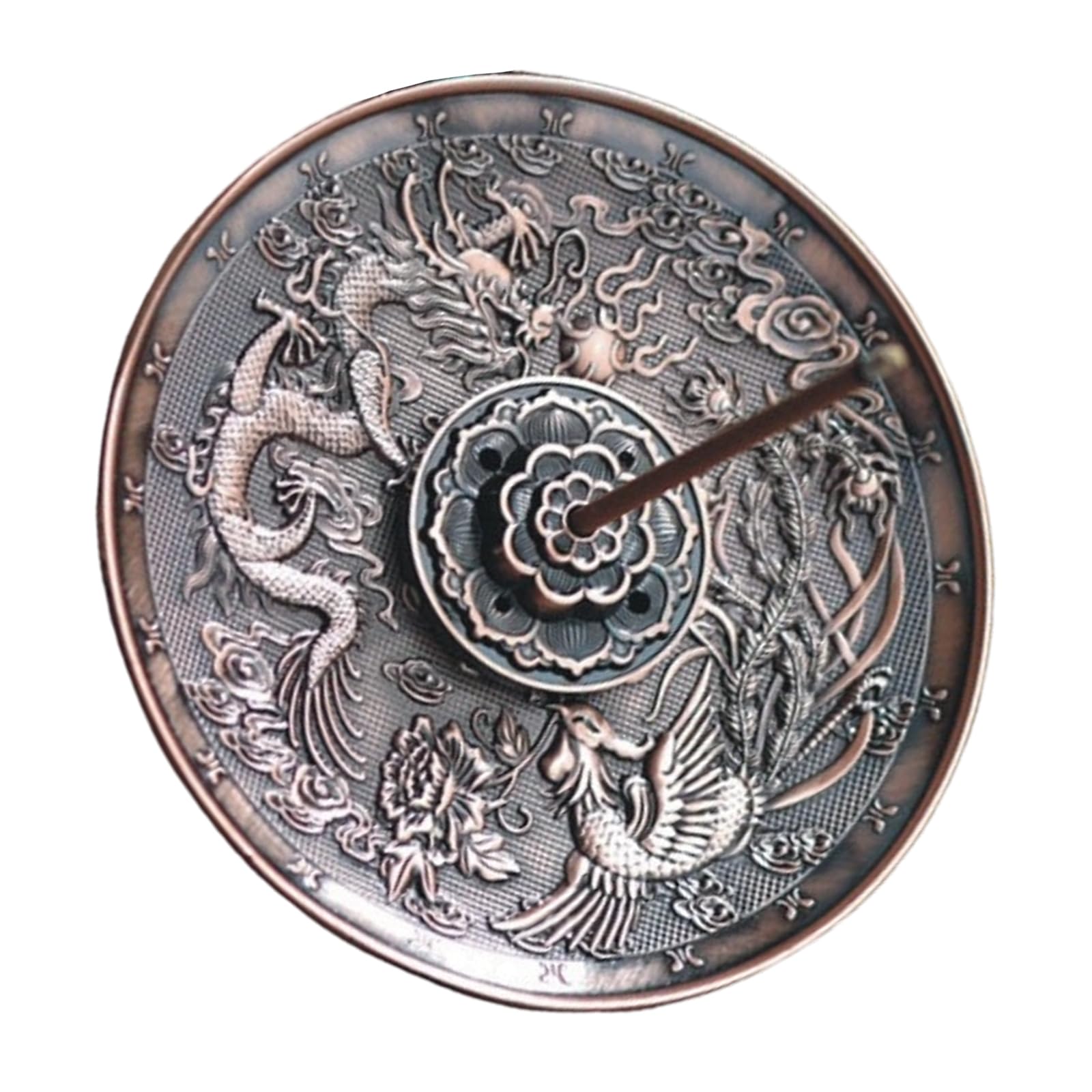 Emboss Incenses Holders Burners Metal Incenses Burners Detachable Incensed Tray Ashes Catcher for Meditations Metal with Holders