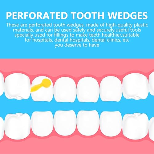 Miniatura 3 de DOITOOL 100 piezas de plástico dental cuñas PC dientes cuña herramienta auxiliar de llenado de dientes para tratamiento endodóntico (amarillo)