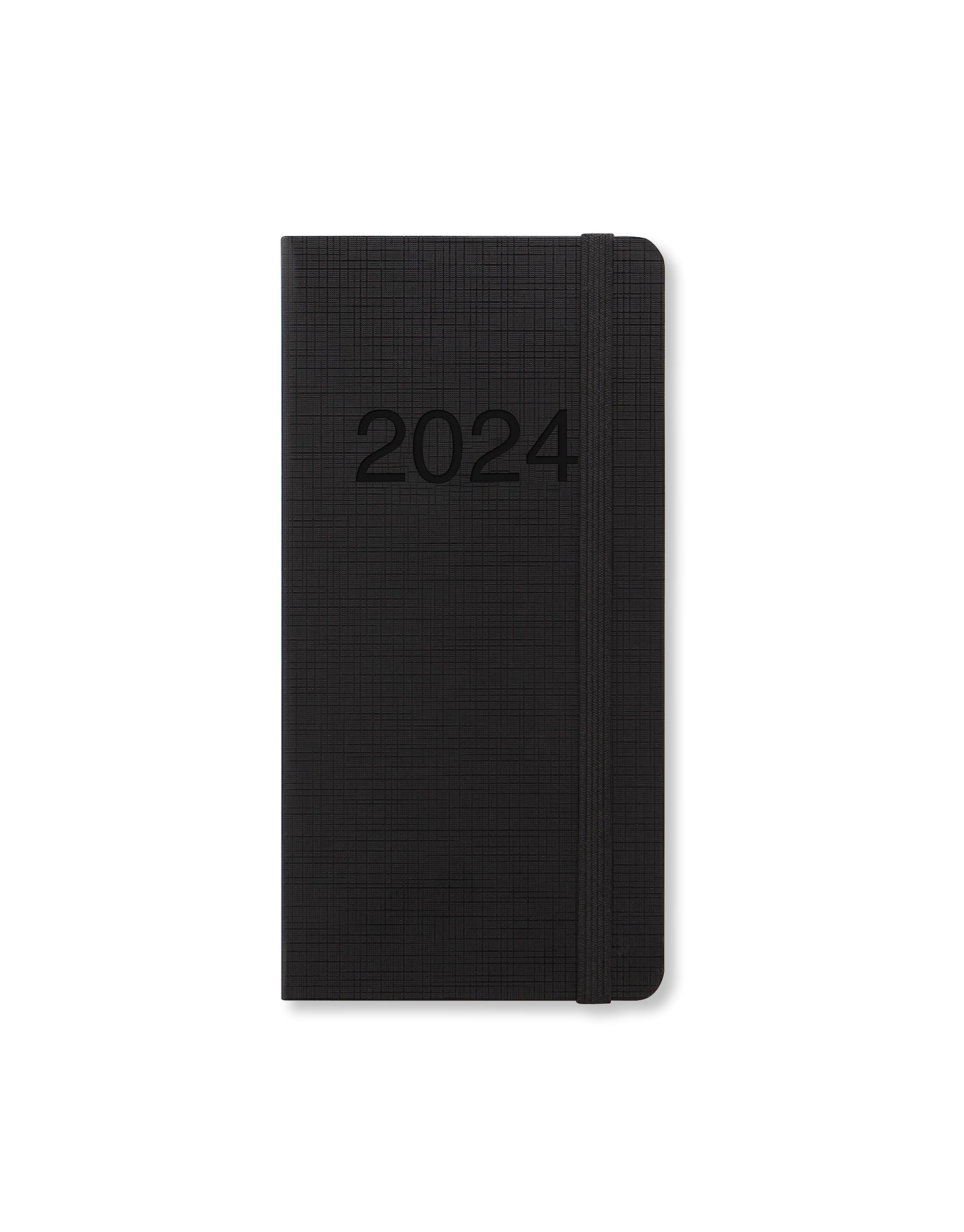 Letts Memo Slim week to view 2024 diary - black