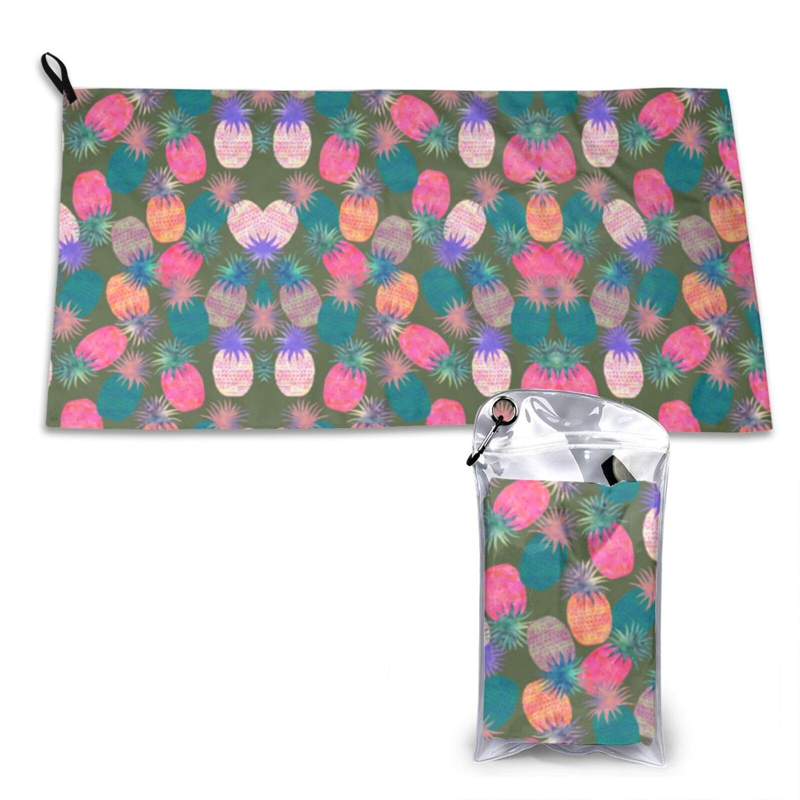 WXWJSHMGC Fruit Pineapple Print Cooling Towel, Gym Towel,Cooling Towels For Neck, Soft Breathable Travel Cool Towel,Sports Towels For Gym,Camping