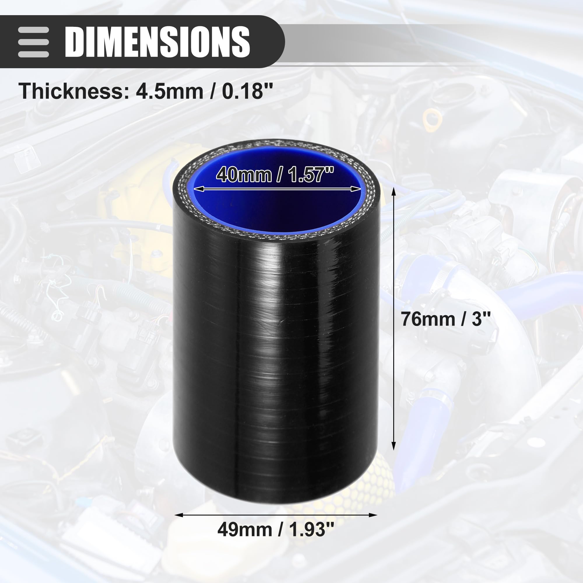 Riduzione Drta In Silicone 22 A 19 Mm Tubi In Silicone Blu - Part - Foto 3