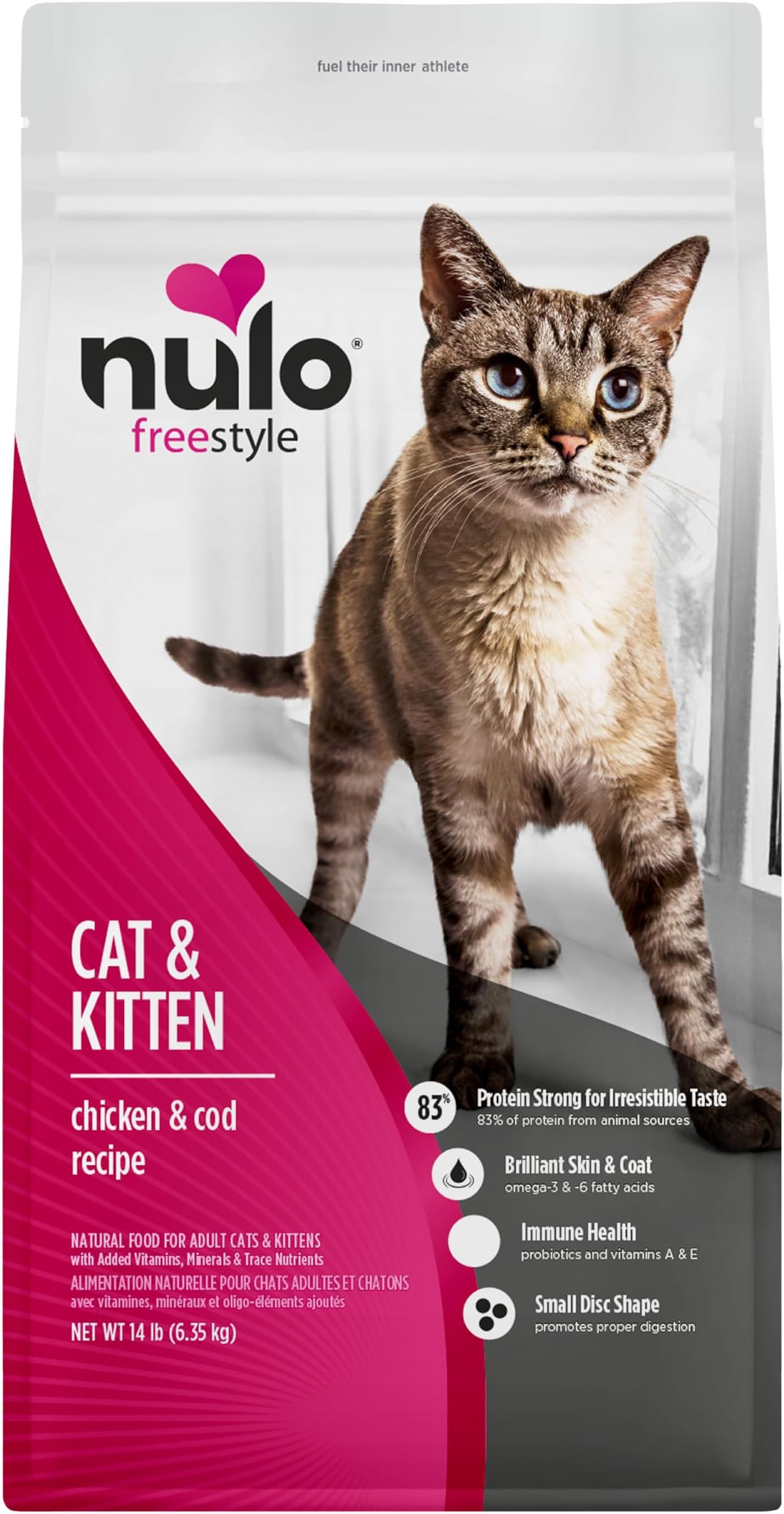 - Freestyle Cat & Kitten Dry Food - Chicken & Cod Recipe, High Protein Grain Free Cat Food, Natural Kibble with Probiotics & Omega Fatty Acids, 14lb Bag