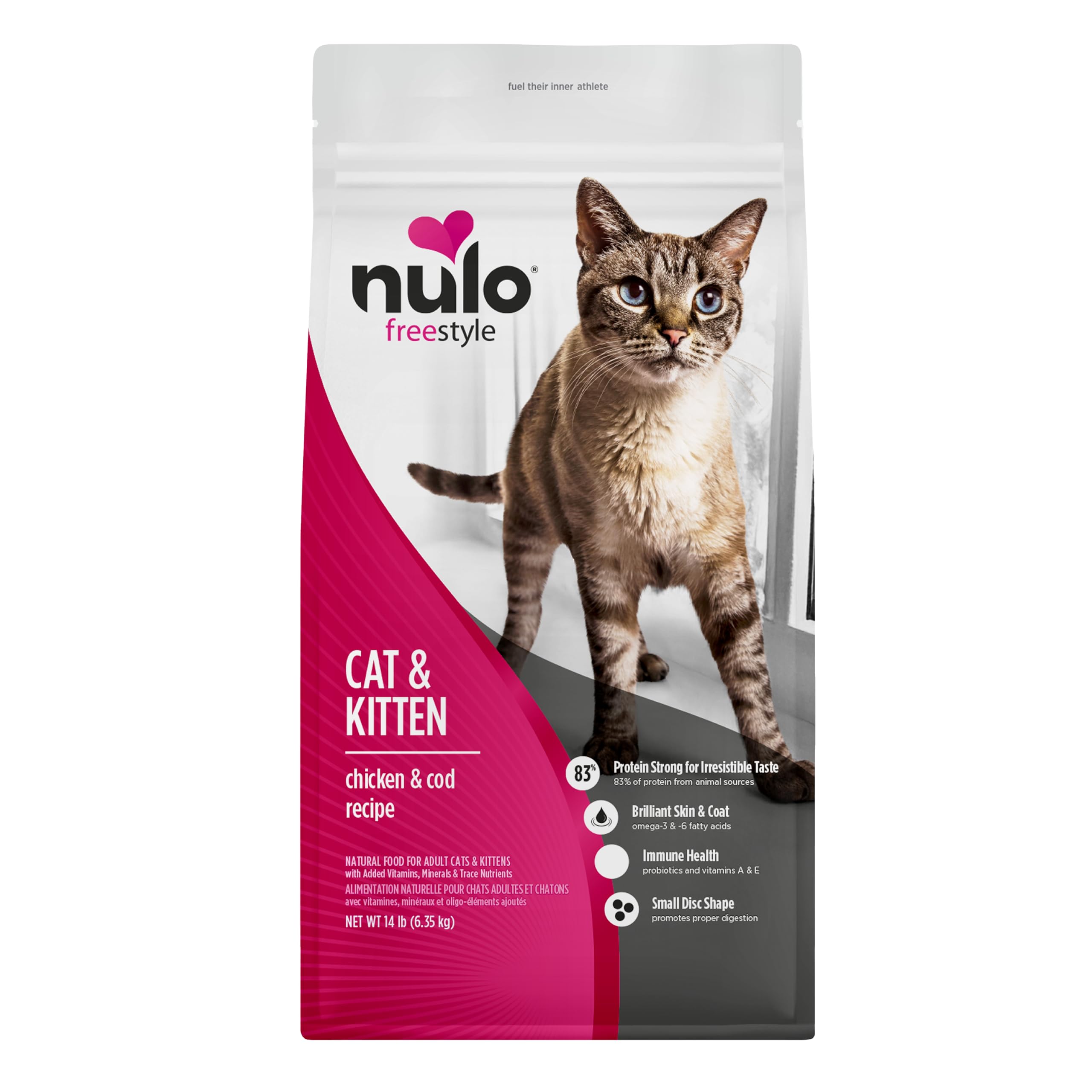 Nulo Freestyle - Cibo per gatti e gattini, cibo secco senza cereali, cibo per gatti con crocchette piccole e piccole crocchette ad alto contenuto di proteine animali con probiotico BC30 per supporto