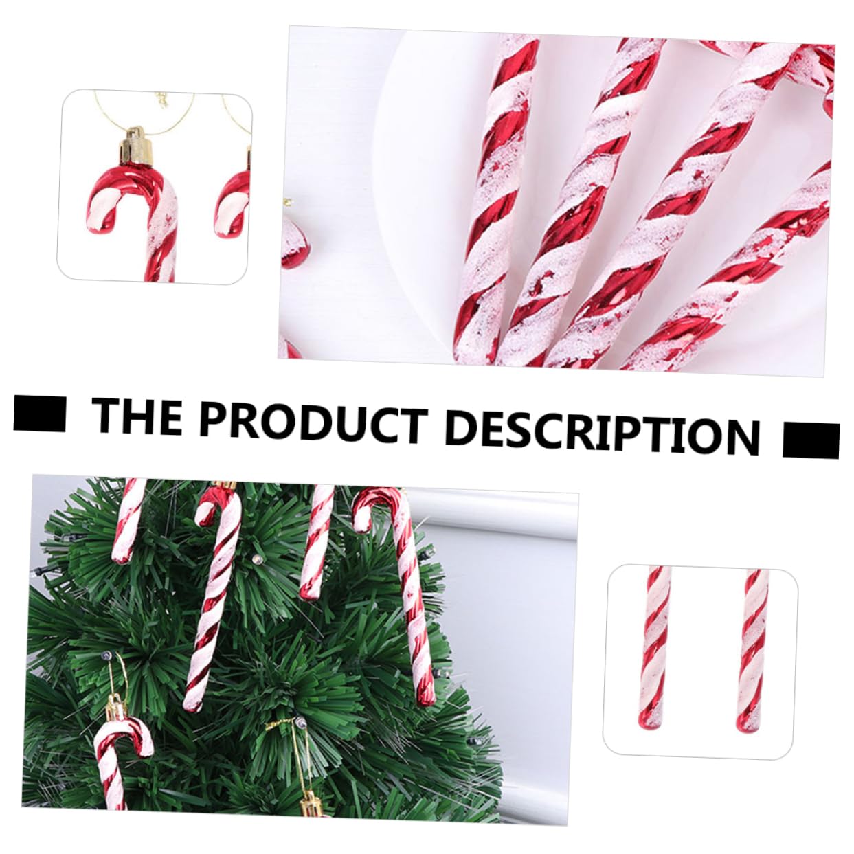 MAGICLULU 7 Sätze Weihnachtsstock Weihnachtsbaum-anhänger Weihnachtsbaum-hängeornamente Christbaumschmuck Zum Aufhängen Weihnachtsverzierung Zuckerstange Weihnachtsdeko Überzug 6 Stück * 7