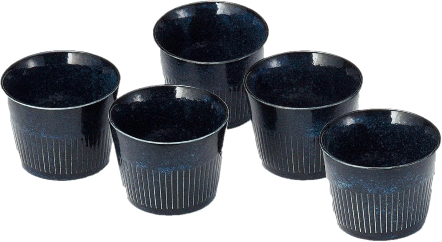 日本陶彩 Mino Ware B40163190 Tokusa Modern Multi-Cup 5P (Kohiki)