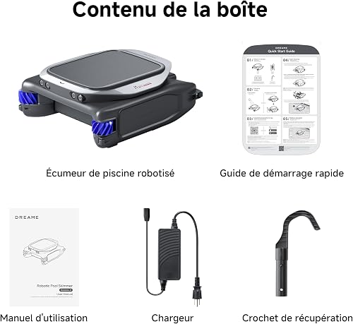 DREAME J1 pool cleaning robot, advanced PoolSense technology, 360° all-round cleaning, continuous operation 24/7, smart track planning, app control - 8