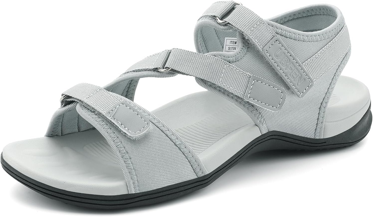 UBFEN Womens Hiking Comfortable Sport Walking Sandals Outdoor Athletic Water Sandals with Three Adjustable Straps