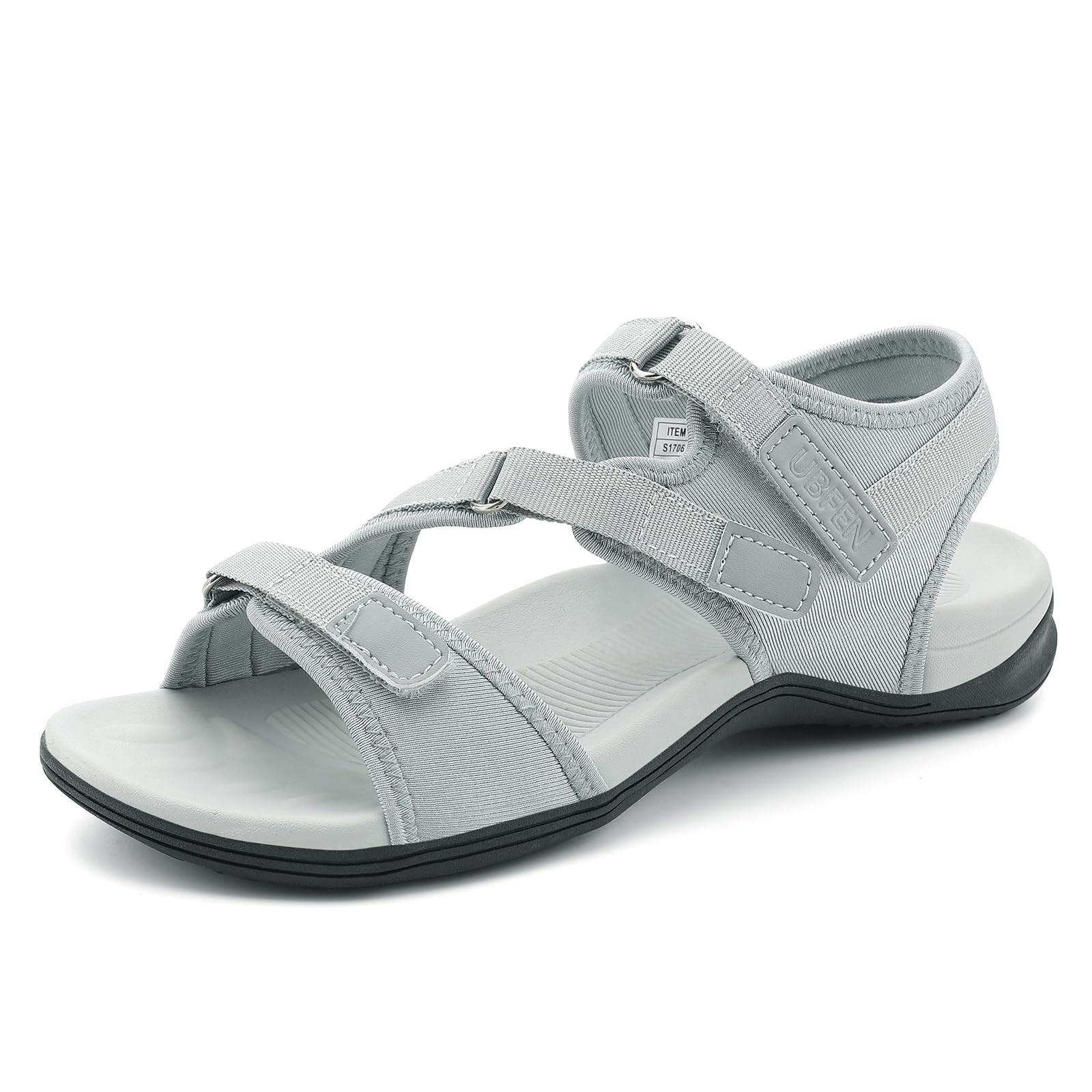UBFEN Womens Hiking Comfortable Sport Walking Sandals Outdoor Athletic Water Sandals with Three Adjustable Straps