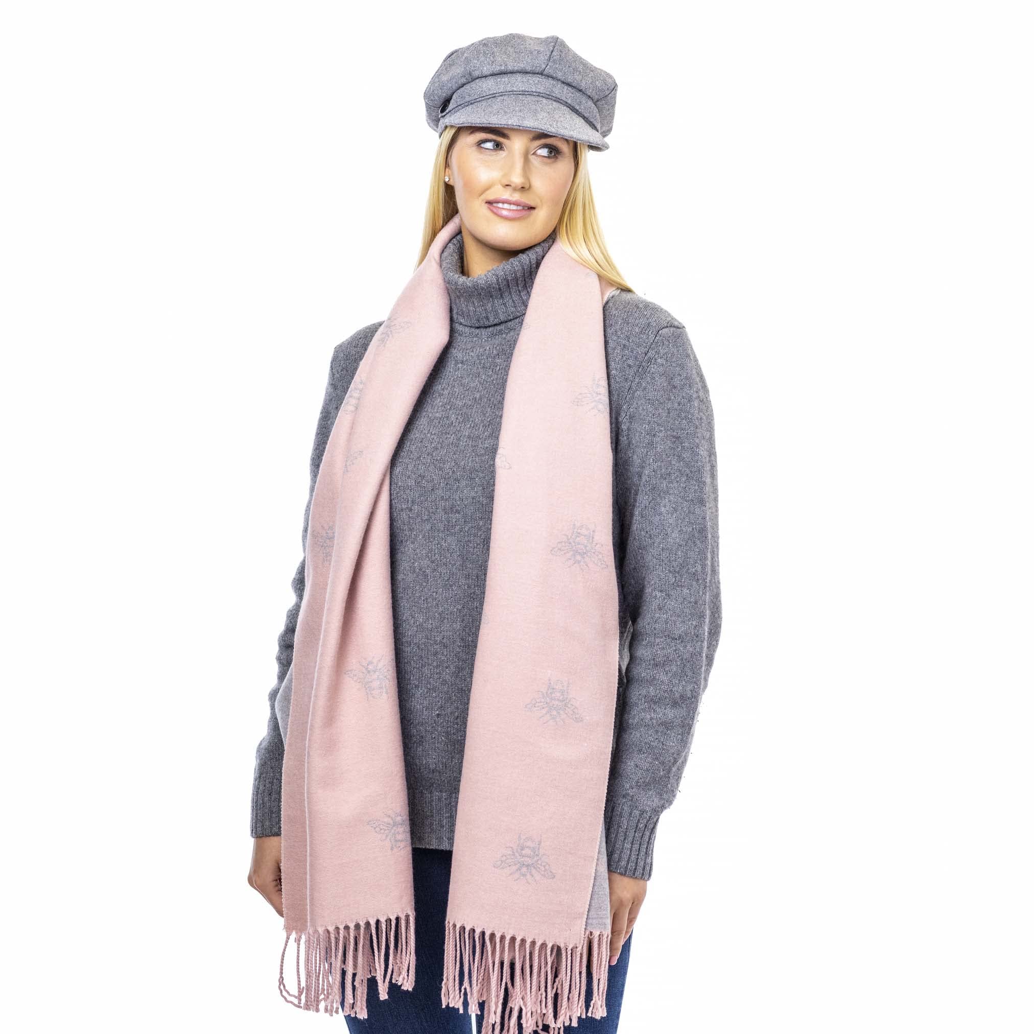 Heritage Traditions Super Soft Jacquard Scarf (Busy Bee Pink)