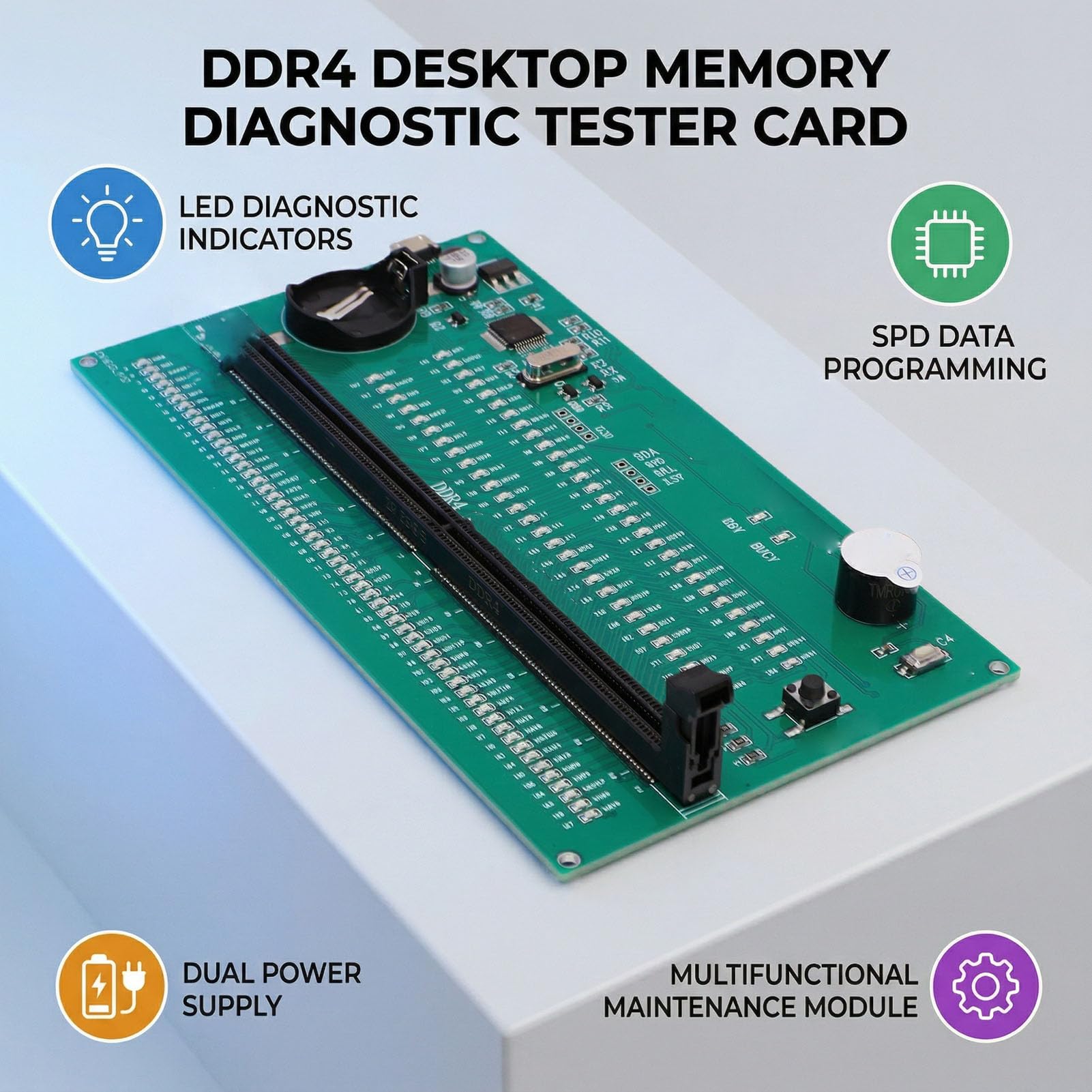 DDR4-RAM-Speicher-Tester-Karte, Desktop-Computer-Diagnose