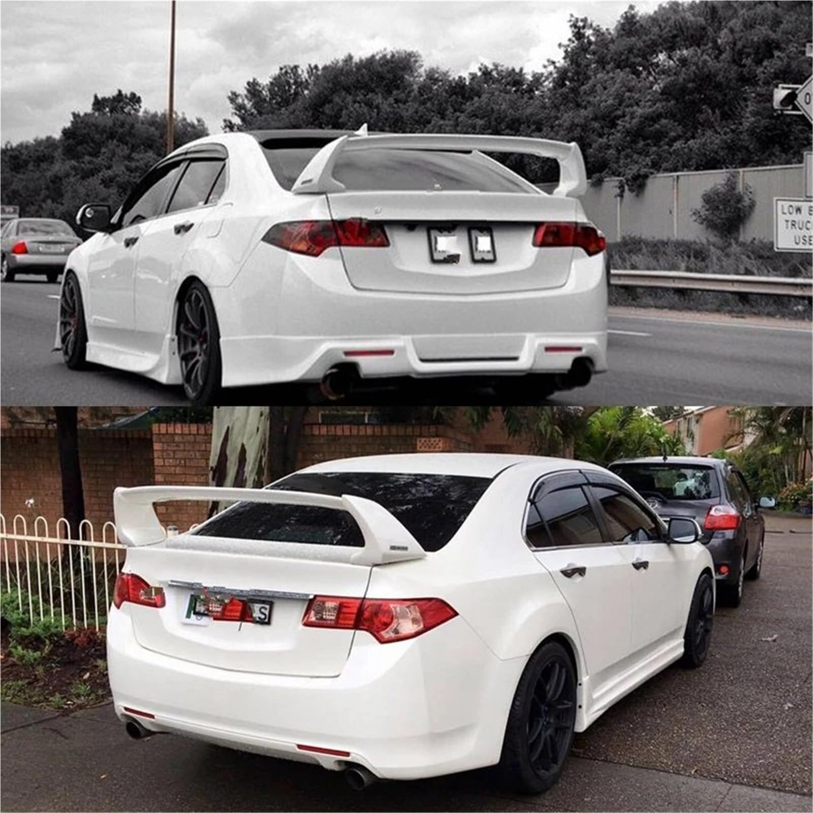 Spojlery tylne do samochodów Pasuje do Honda Accord ABS FD2 2008 2009 2010 2011 2012 2013 Spoiler Części Pokrywa bagażnika samochodu Tylne skrzydło Karoseria Spoiler(WHITE)