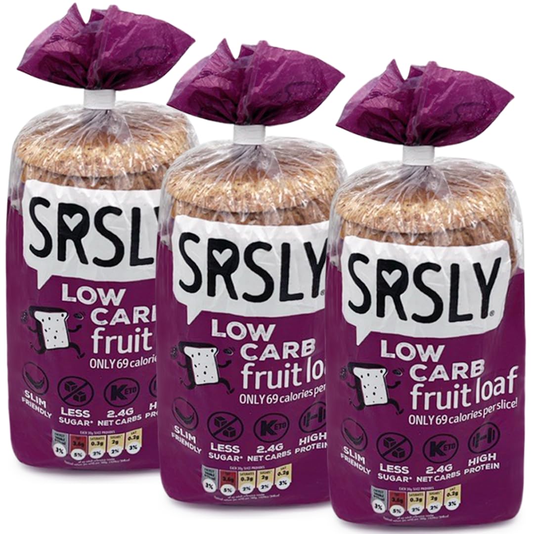 Low Carb Keto Fruit Bread - 2.4g Carbs, 69 Kcals, 4g Protein - Freshly Baked with Orange & Cinnamon - Sugarwise Certified High Protein Lower Calorie Bread