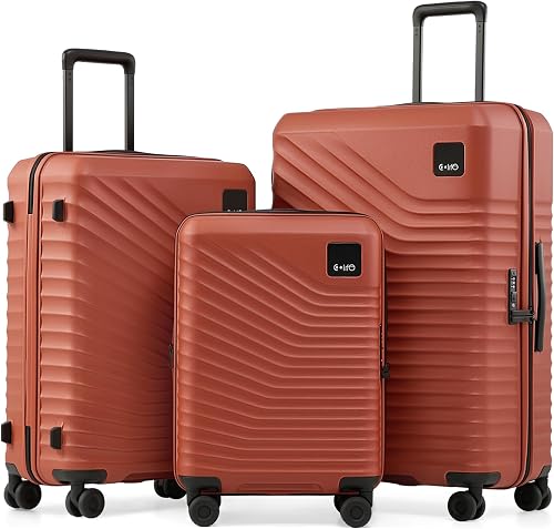 Coolife Luggage 3 Piece Set, Lightweight PC Hardside Suitcases, 20/24/28 | Expandable 20-Inch Carry-On, Dual Spinner Wheels, TSA-Approved Lock, Upgraded PC Hardshell, Durable Travel Suitcases