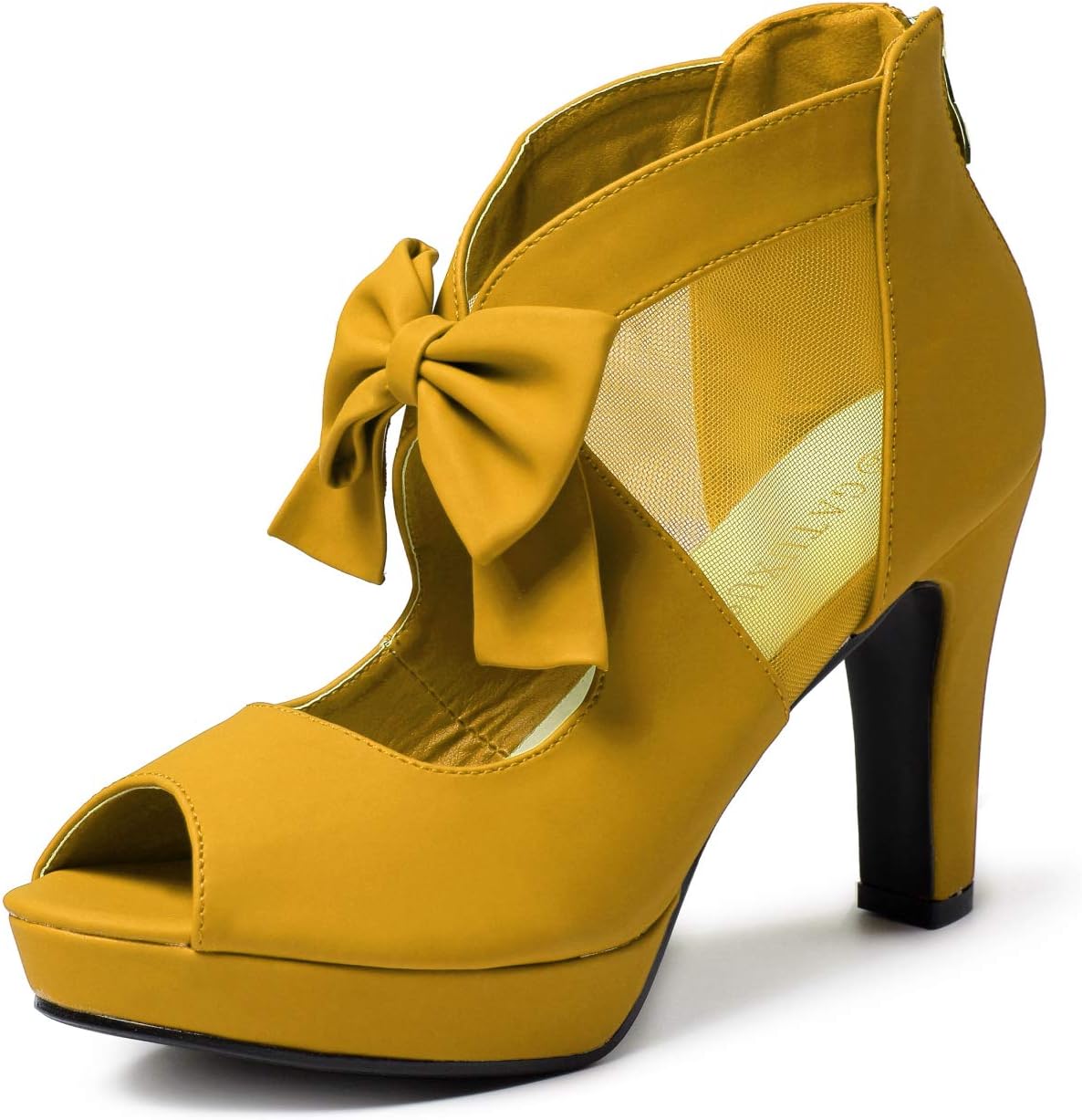 Open Toe Women Platform High Heel Shoes Bows Strappy Sandals