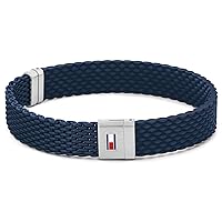 Tommy Hilfiger Jewelry Braccialetto da uomo in Silicone in nero o blu