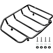 MoKitDora Tour Pack Luggage Rack Trunk Top Rack Compatible with Harley 1984-up Touring CVO Street Electra Road Glide King Ultra Limited, Black
