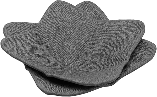 Juego de 2 soportes grises para cuencos para microondas, soporte de poliéster para sopa caliente para utensilios de cocina, olla caliente y cuencos