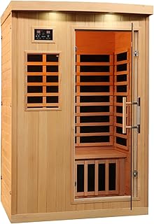 CANADIAN SPA CO. Tremblant Infrarot Sauna für 2 Personen, Sauna mit Glastür, Bluetooth-Audio und LED-Beleuchtung, Sauna aus Holz für Zuhause