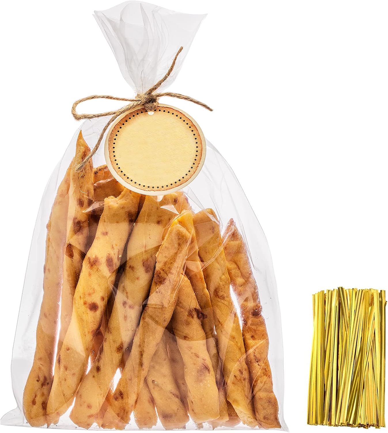 Cellophane Bags, 7" x14" Clear Cellophane Treat Bags With