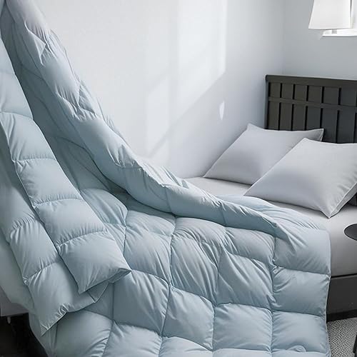 Miniatura 6 de Blue Ridge Home - Edredón hipoalergénico 100% algodón natural con relleno de plumas y plumas, para todas las estaciones