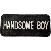 Cool Handsome Boy Embroidered Patch Tactical Military Army Morale Patches | 3 Inches Funny Meme Badge Hook & Loop Fastener Emblem For Dog Vest Harnesses Caps Backpack Bag Tactical Clothes