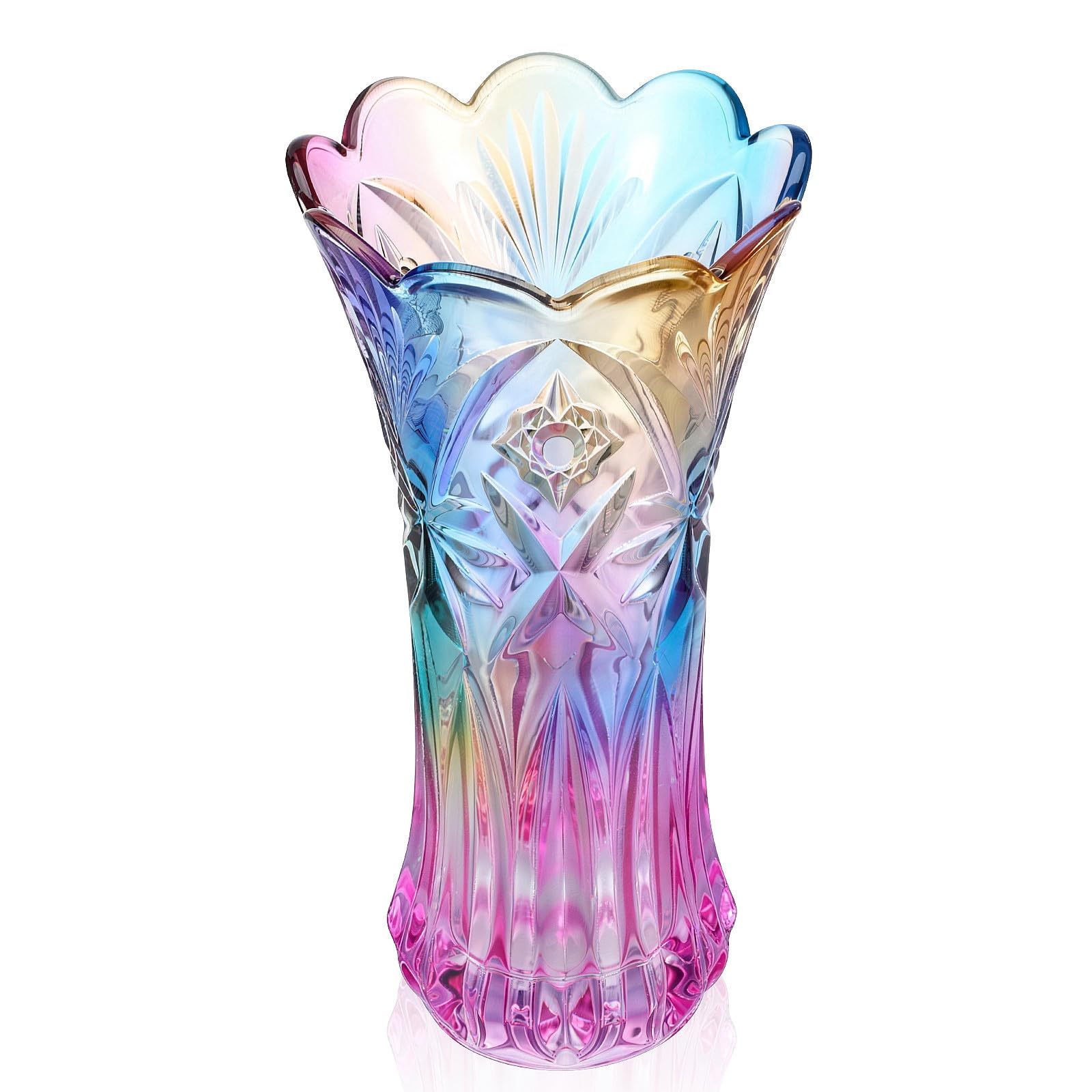 Vase en verre tulipes et plantes de bureau | Vase décoration chambre fonctionnel