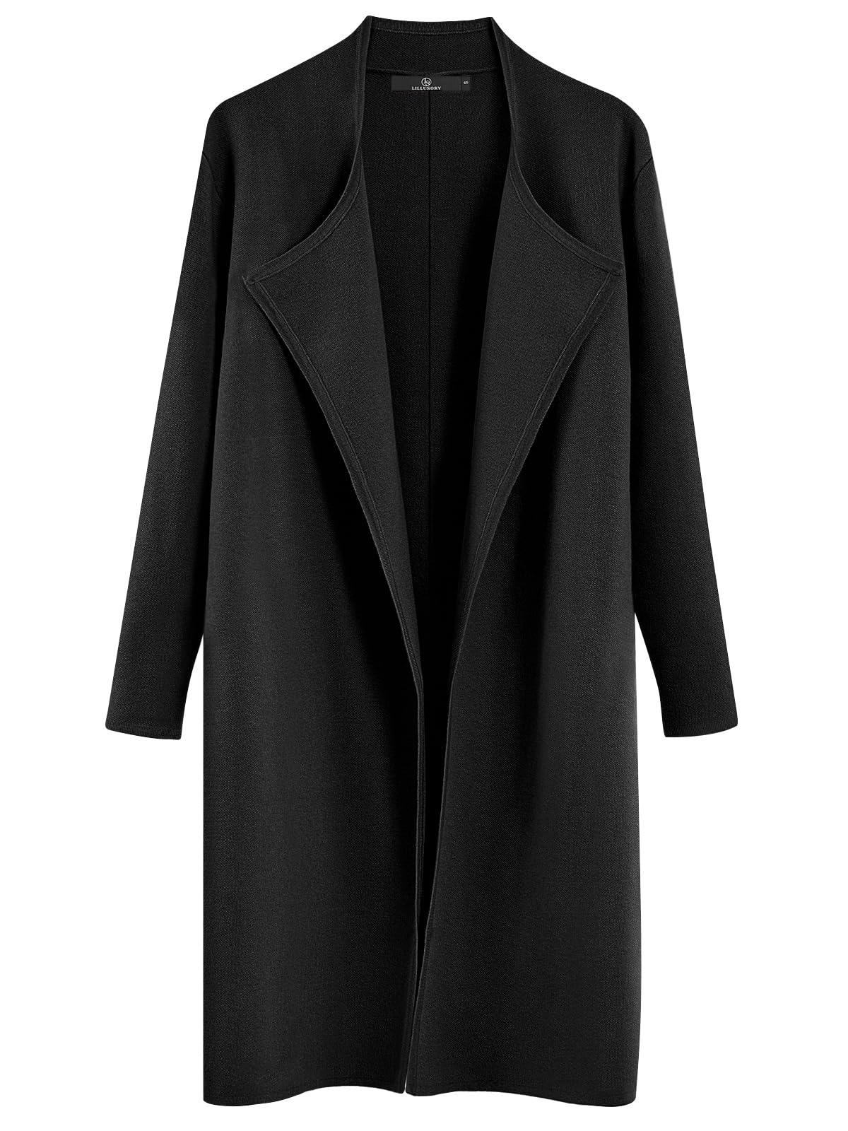 LILLUSORY Women's Long Wool Cardigan Sweaters Oversized Fall Dressy