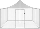 IDMarket - Aviary 12 m² chicken coop enclosure 3 x 4 m Galvanised steel mesh roof - 3