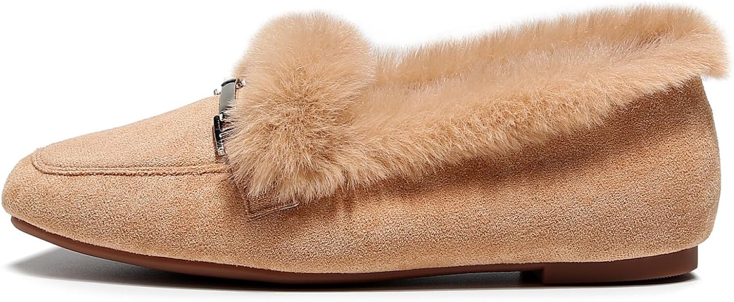 VenusCelia Women's Cozy Furry Flat Shoe - Image 2