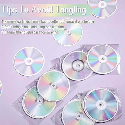 Miniatura 3 de Spakon 8 paquetes de decoraciones de fiesta de los años 90, CD de los 90, decoración colgante de los años 90, recortes de papel de los años 2000,