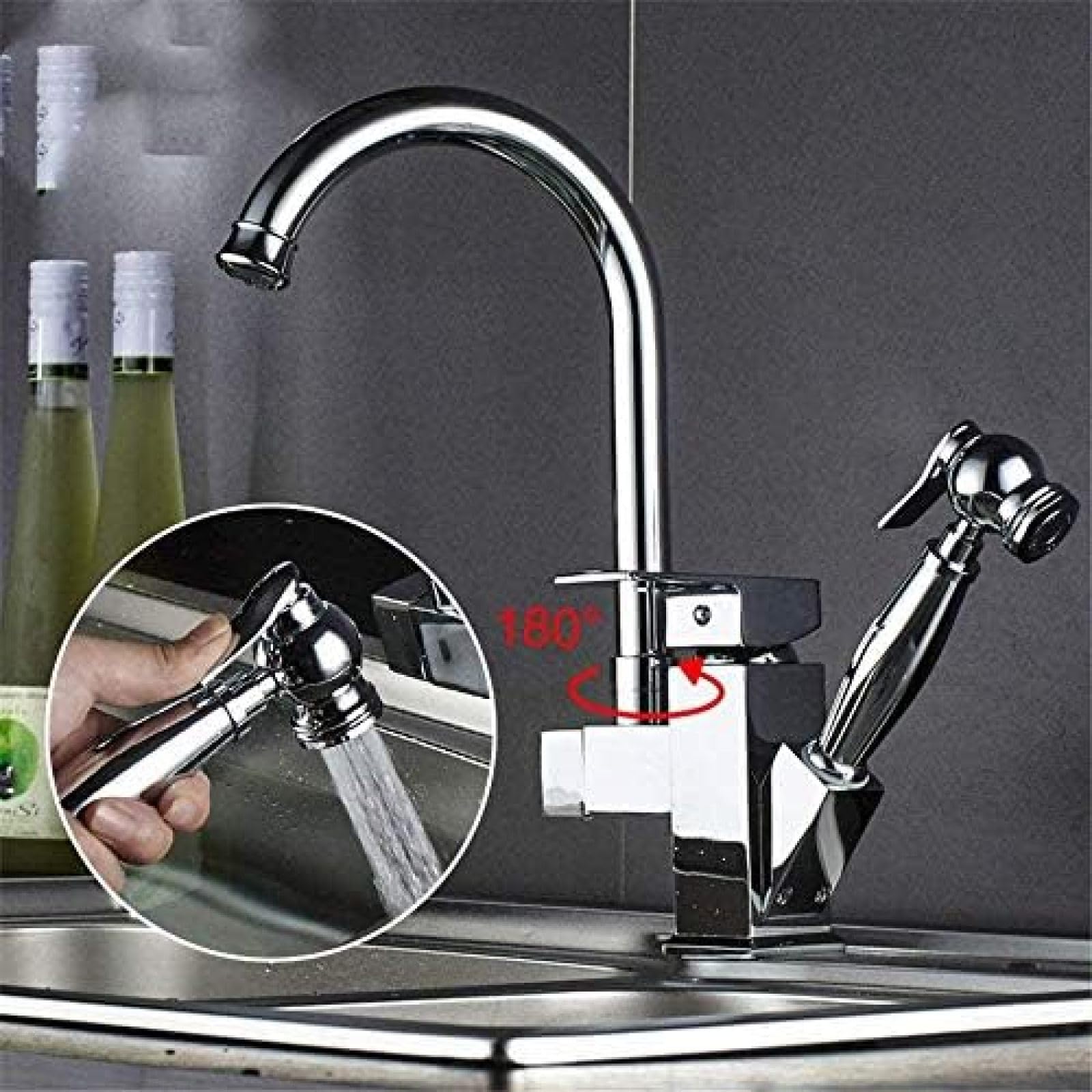 Robinet de cuisine cascade extractible pour laver vos légumes avec soin