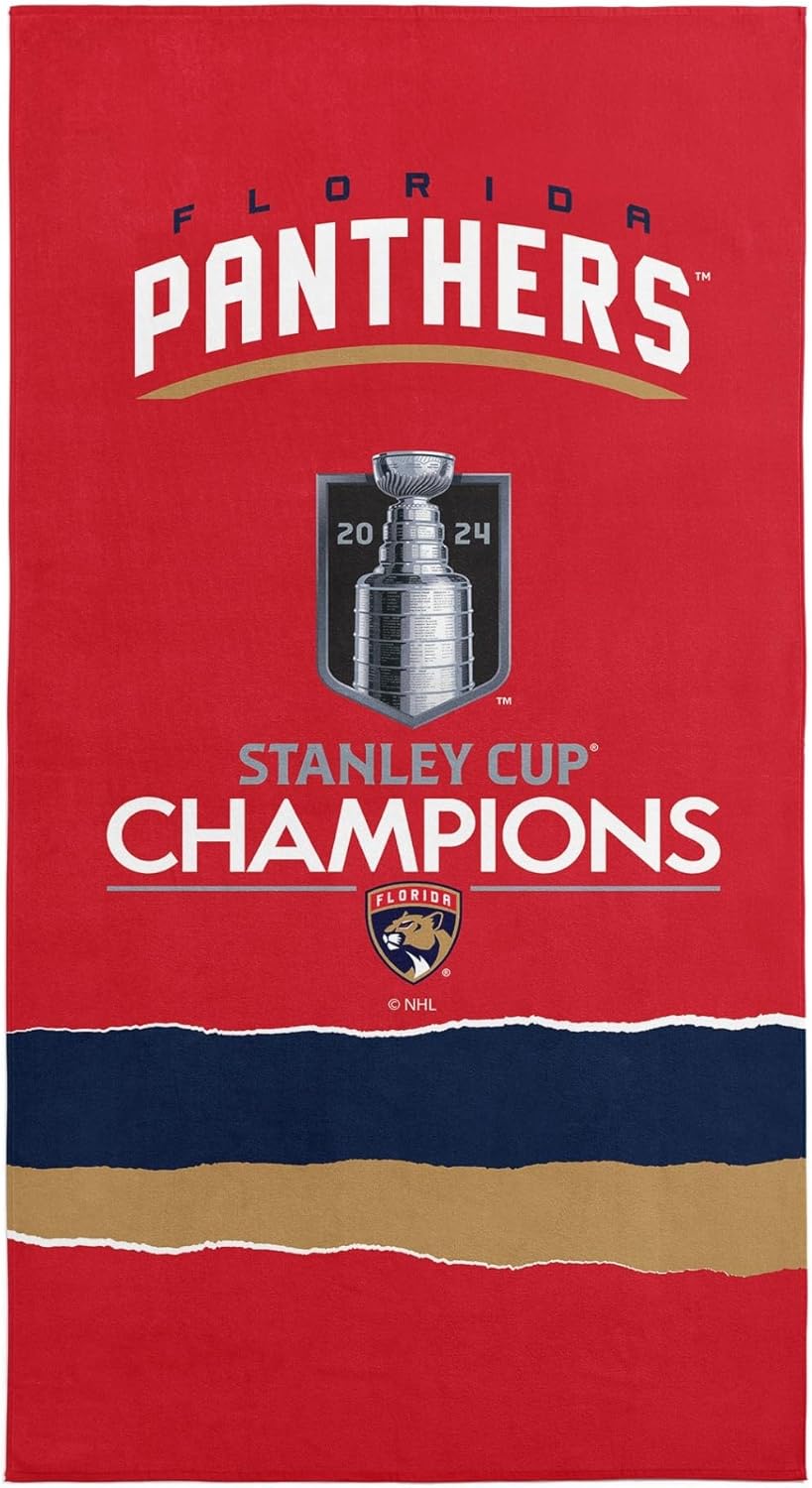 Northwest NHL Florida Panthers Stanley Cup Champions 2024 Beach Towel, 30" x 60"