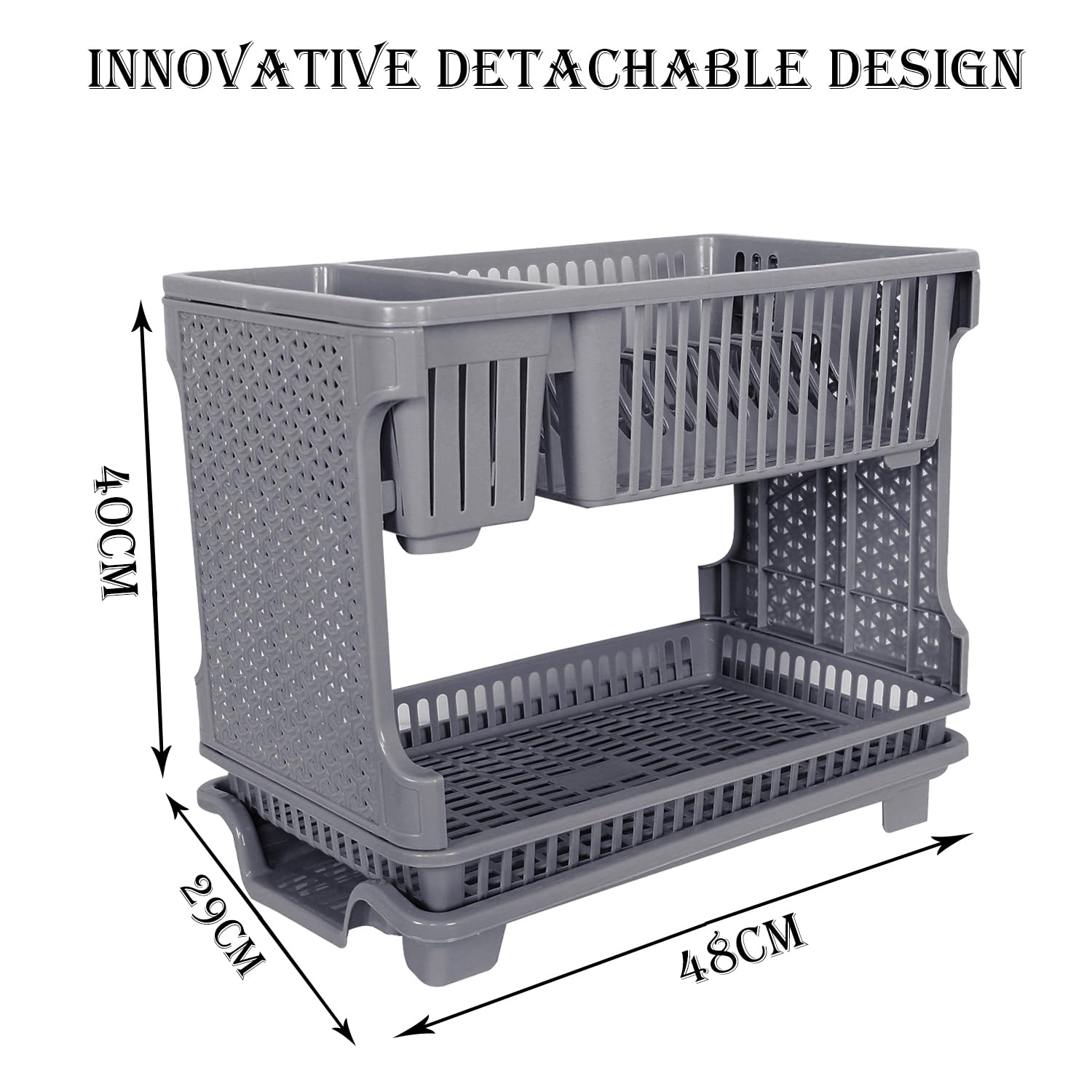 Kuber Industries Dish Rack - Drainer & Utensil Holder -3