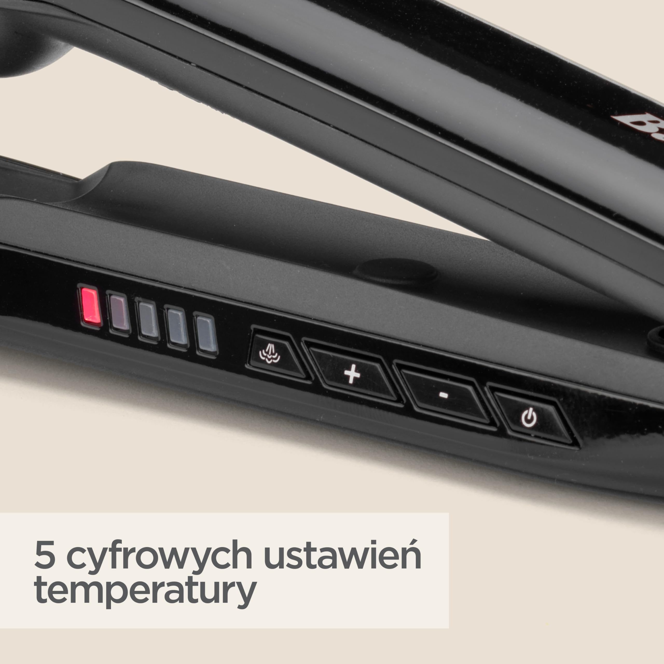 BaByliss Steam Shine – Prostownica Parowa z XL Płytkami Turmalinowo‑Ceramicznymi do Szybkiego i Łatwego Prostowania, Funkcja Jonowa Anti‑Frizz dla Lśniących i Jedwabistych Włosów, ST496E