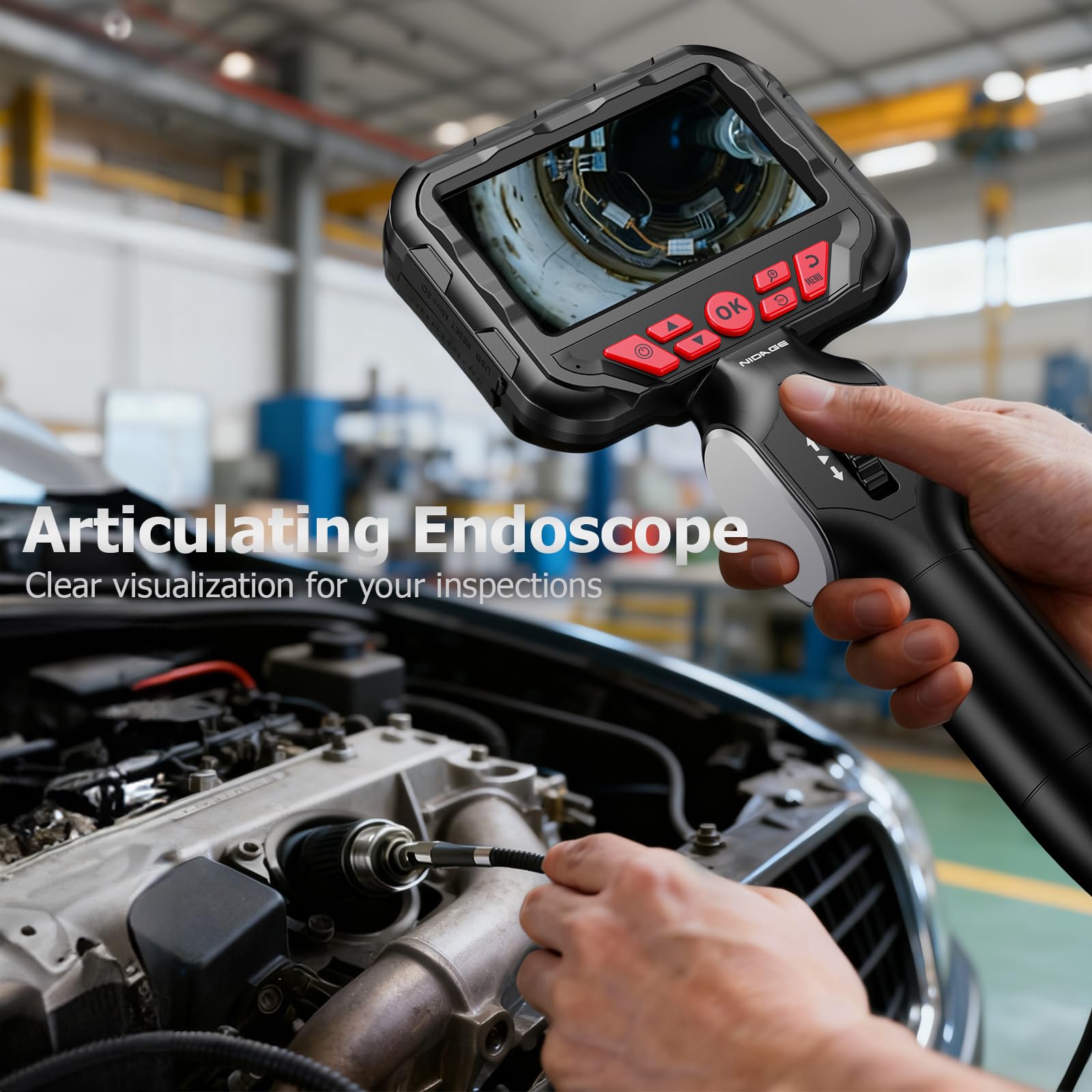 5.5mm Articulating Borescope for Mechanic Automotive Wall Inspection — Amazon image 4