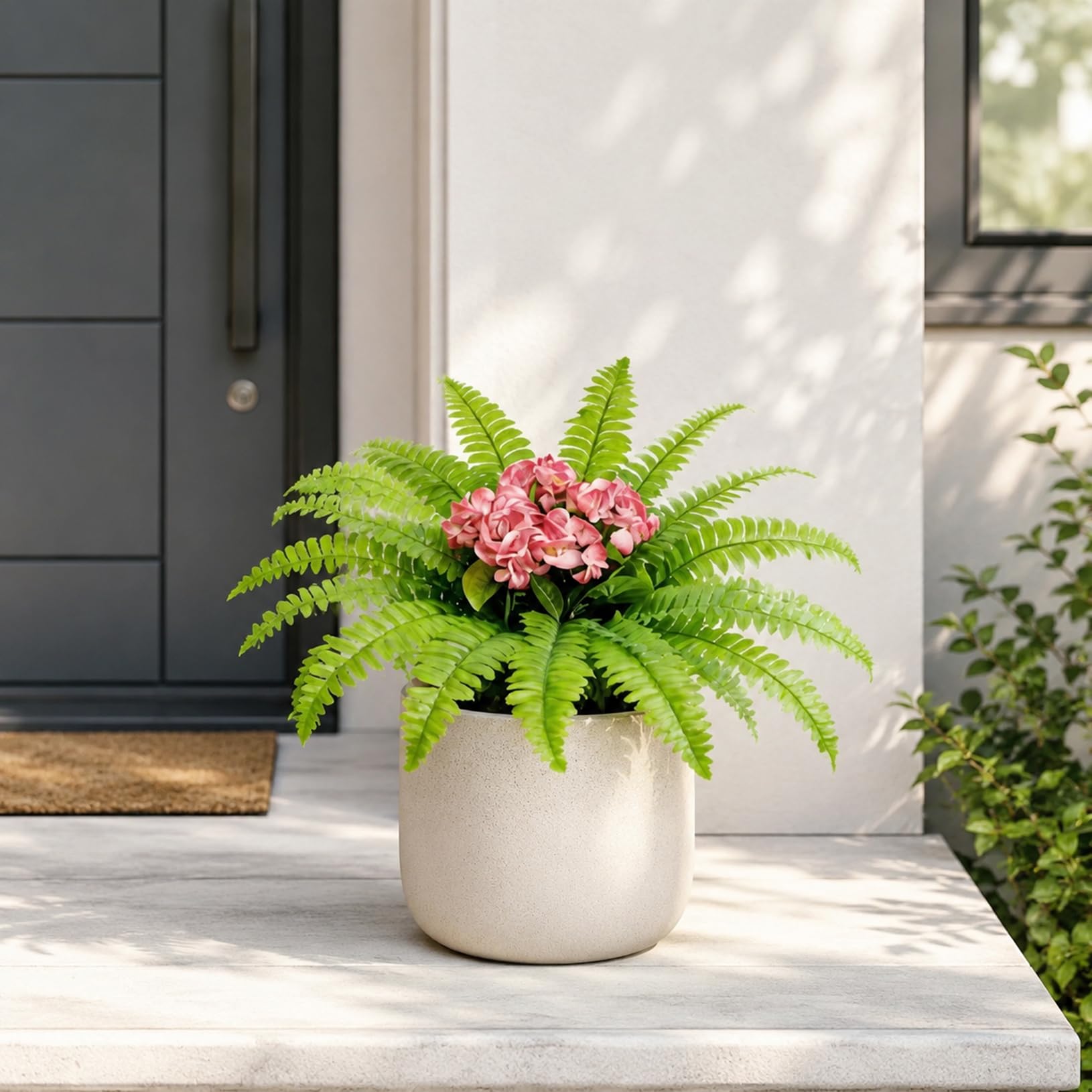 ATAVSADN Artificial Flowers Artificial Plants for Outdoors Indoor, UV Resistant Fake Plants, Faux Flowers for Planters, Porch, Patio, Garden, Front Door Decor 1Pack,One Size