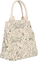 earthsave Insulated Lunch Bag for Office Women & Men (Off White & Olive Green) |Eco-friendly Canvas Tiffin Bags for...