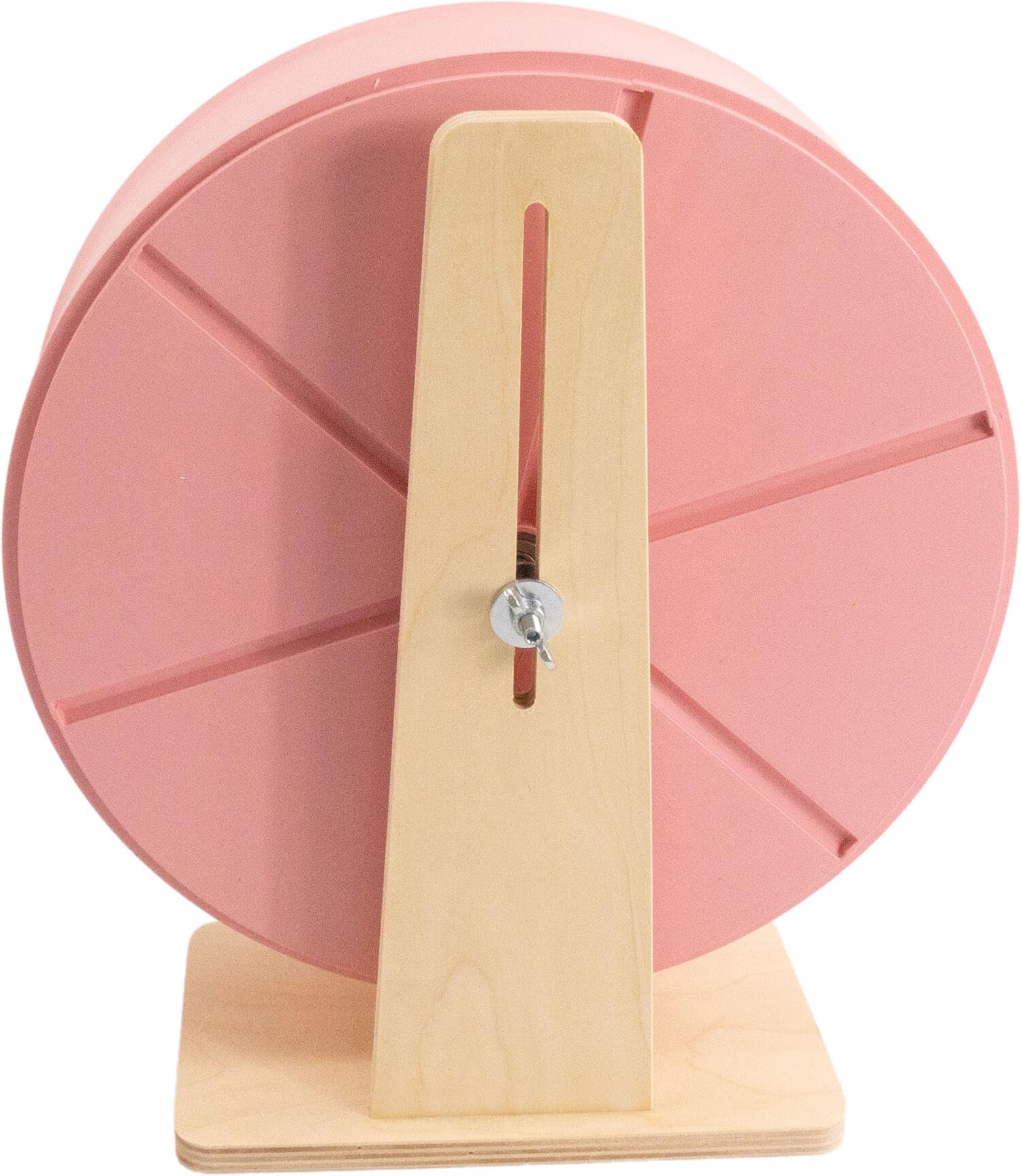 Getzoo Ø 27 cm Kunstofflaufrad (Ø 25,4 cm Innen) mit Holzstandfuß und Austauschbare Korkeinlage I Strapazierfähig I Höhenverstellbar (Blütenrosa)