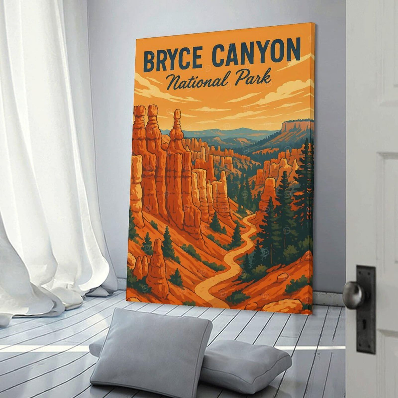 Junmoney Frame-Style-22 Bryce Canyon National Park Decorative Canvas Print, 20X30inch(50X75cm), For Home, Office, Studio Or Guest Room, Versatile Wall Decor For Many Rooms