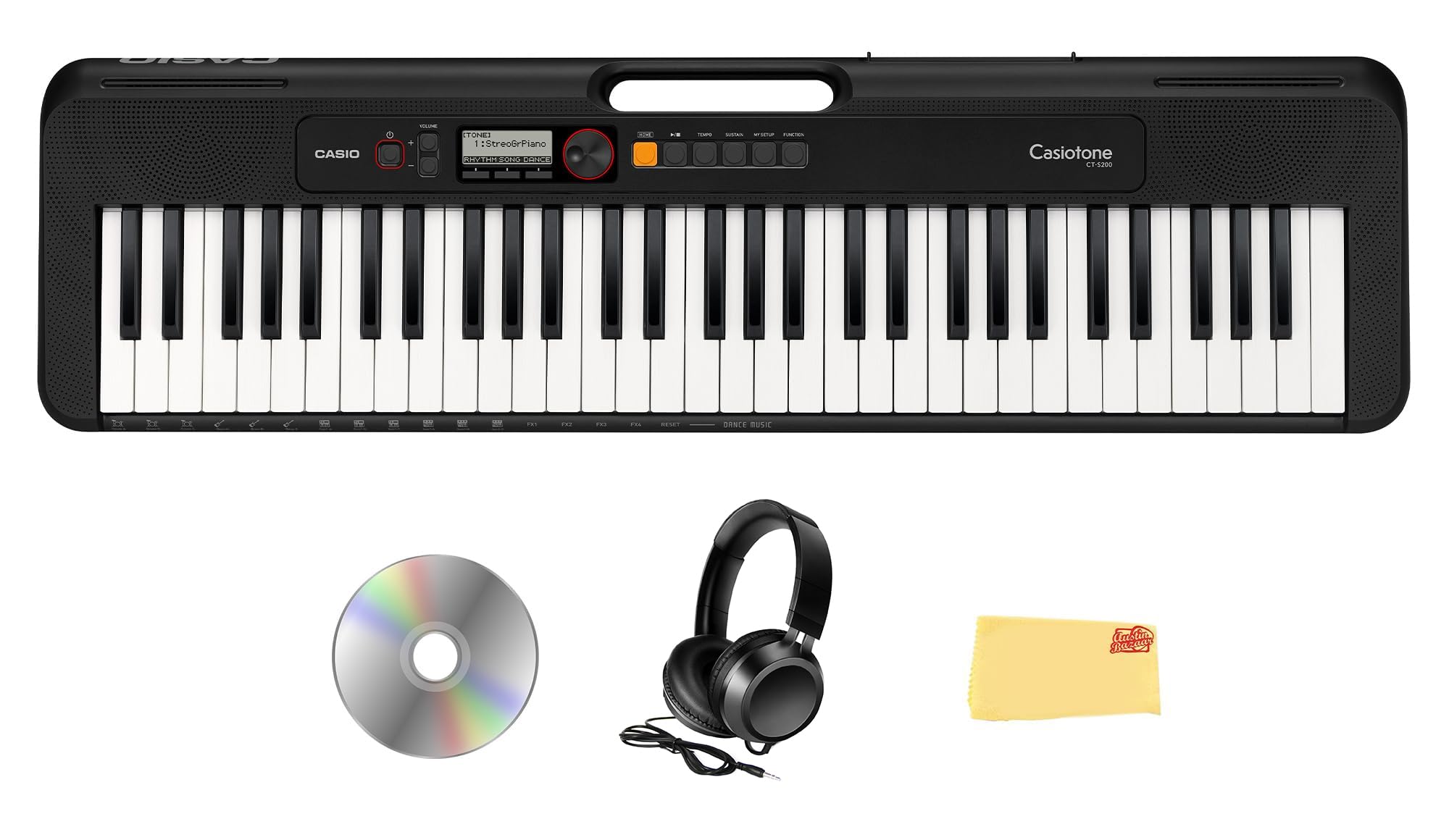 CASIO Casiotone ベーシックキーボード ブラックCT-S200BK Amazon.com: Casio Casiotone CT-S200BK 61-Key Portable Keyboard
