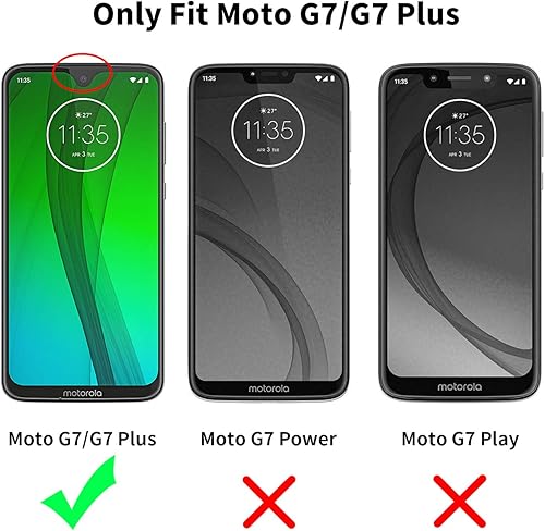 Miniatura 2 de SALAWAT Funda para Moto G7  Funda protectora transparente, degradado, delgada, reforzada de poliuretano termoplástico duro de policarbonato a prueba